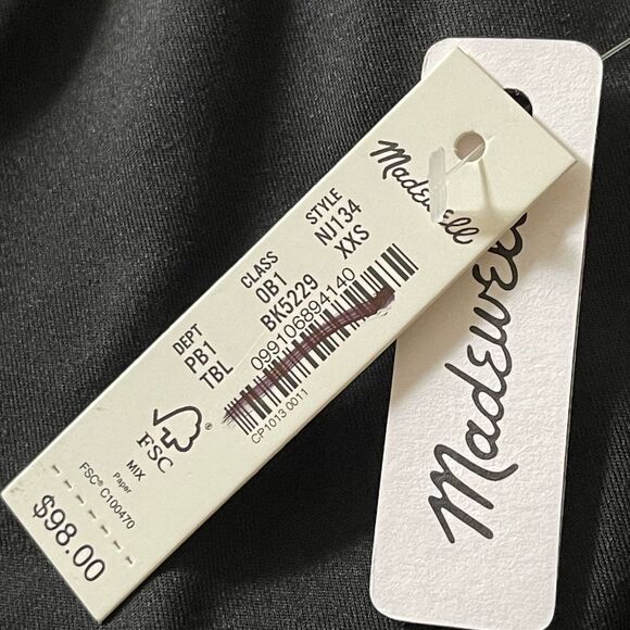 Madewell NWT Flex Cutout Exercise Fitness Dress XXS w/ Shelf Bra, Built-In Short - Picture 10 of 10